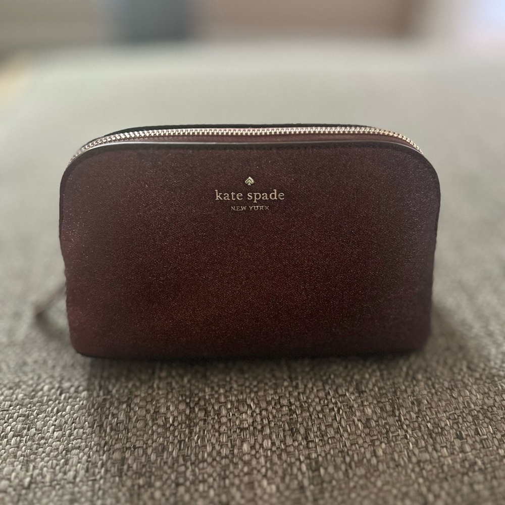 EUC KATE SPADE GLITTERY MAKEUP POUCH
